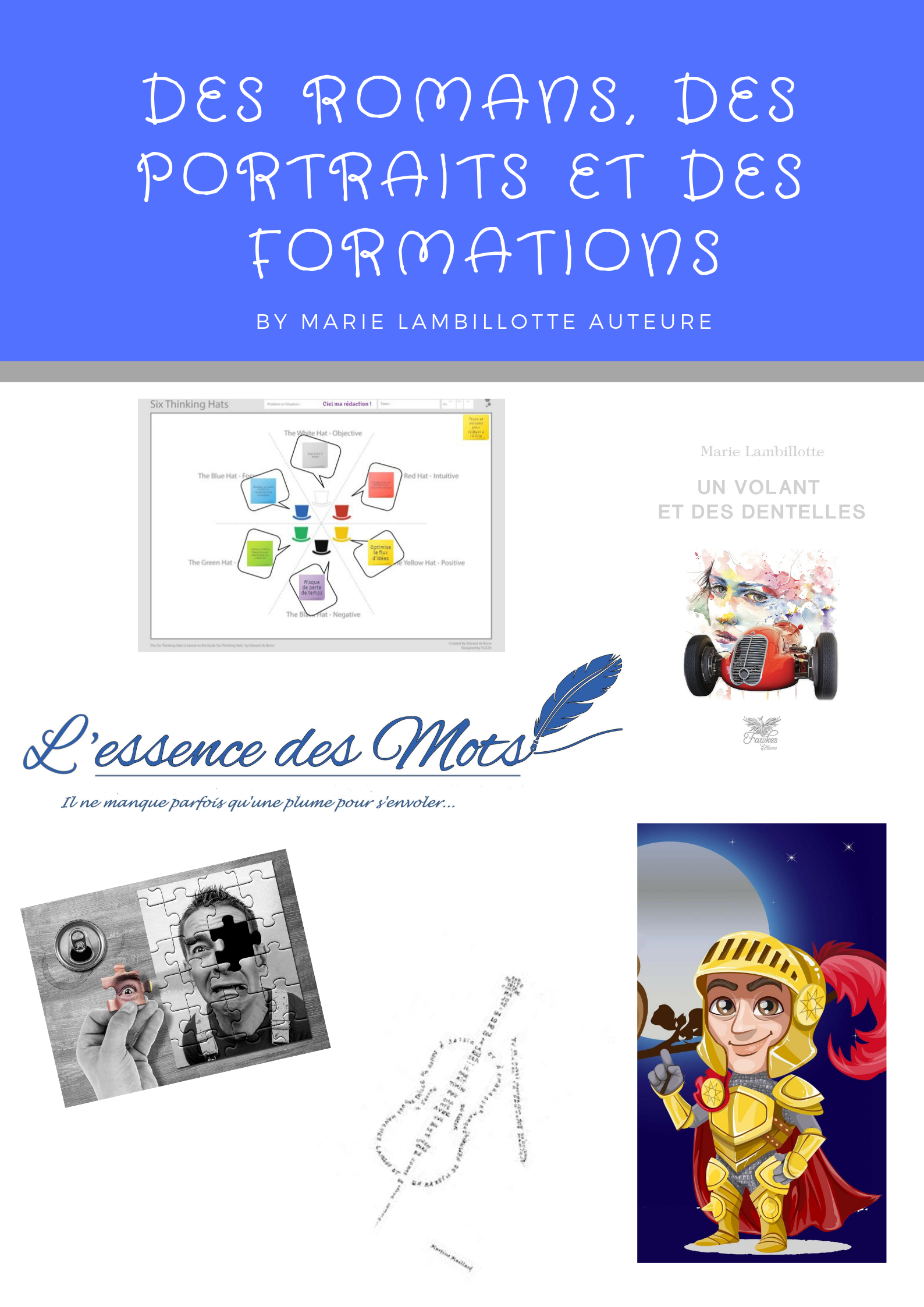 des romans, des portraits et des formations